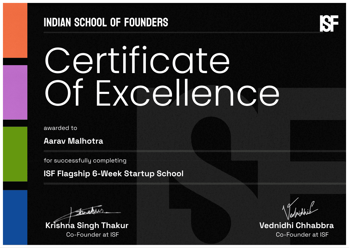 Certificate Preview